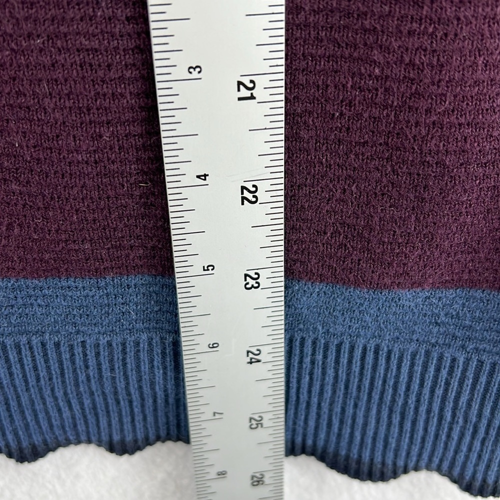 Zara Man Pullover Sweater Sz S/M* Blue/Purple Crew Neck Striped Cotton Blend - Picture 10 of 10